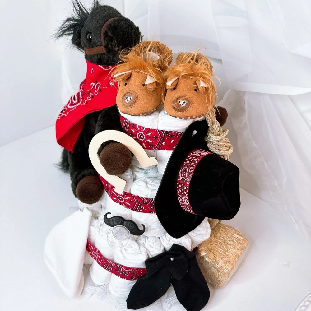 Cowboy Diaper Cake, Wild West Baby Shower